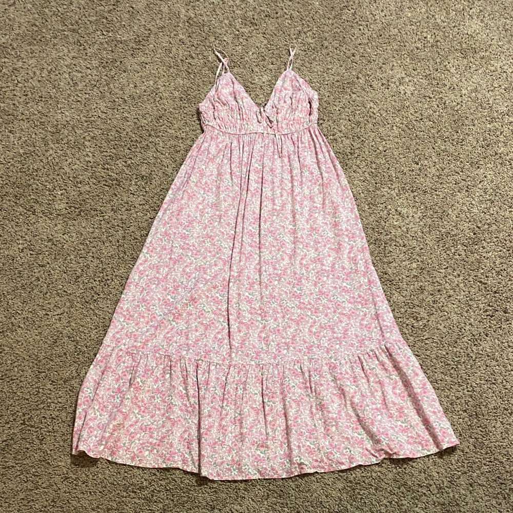 Aeropostale Pink Floral Maxi Dress